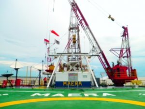 Rig Maera, yang akan digunakan untuk pemboran eksplorasi migas di Papua Barat.