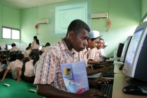 Kegiatan CSR bidang pendidikan Pertamina EP di Papua.