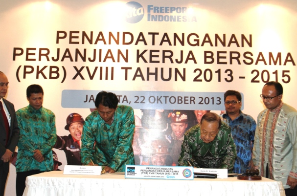 PKB Diteken, Freeport Sepakat Naikkan Upah Pokok dan Pensiun Karyawan