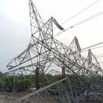 Hujan Deras, Tower PLN Roboh