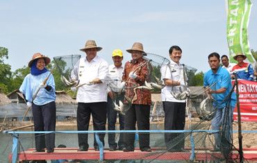 PT Pertamina EP dan Bupati Langkat Gelar Panen Perdana Ikan Bandeng