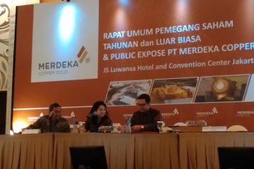 Merdeka Copper Mulai Jual Emas Produksi Tujuh Bukit