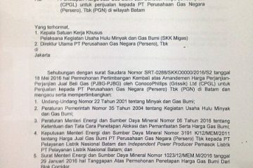 Naikan Harga Gas Lapangan Grissik, Kementerian ESDM Langgar Perintah Presiden
