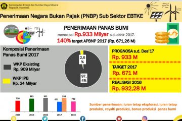 PNBP Panas Bumi 2017 Capai Rp933 Miliar