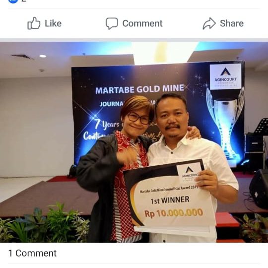 Dunia Energi Raih Juara Pertama Penghargaan Jurnalistik Tambang Emas Martabe 2019