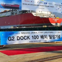 Konstruksi Capai 62,5%, Pertamina Lepas Perdana Kapal FSRU Jawa-1