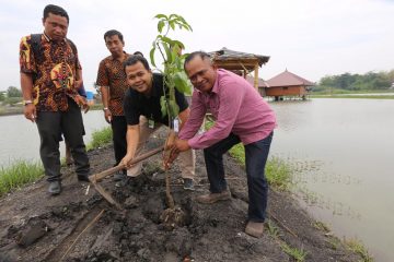 Pertagas dan Warga Tanam Pohon di Kampung Ikan Asap