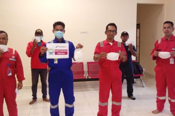 Pertagas ONSA Salurkan 180 Masker ke Mitra dan Kontraktor