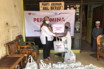 Pertagas Distribusikan Bantuan di Tiga Area Operasi dengan Protokol Covid-19