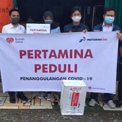 Pertagas Salurkan APD ke Desa Gunung Megang