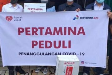 Pertagas Salurkan APD ke Desa Gunung Megang