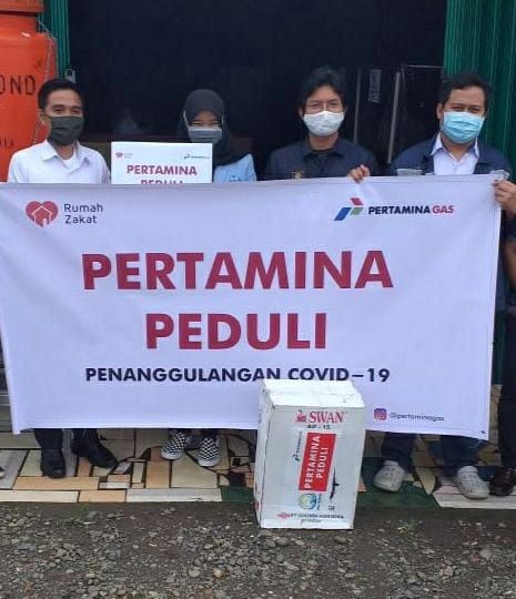 Pertagas Salurkan APD ke Desa Gunung Megang