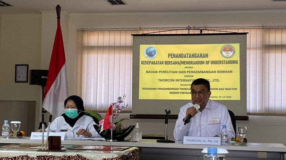 Thorcon Kerja Sama dengan Kemhan Kembangkan Thorium Molten Salt Reactor