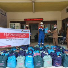 Tekan Penularan Covid-19, Pertagas Distribusikan 2.000 Masker dan 785 Paket Bantuan