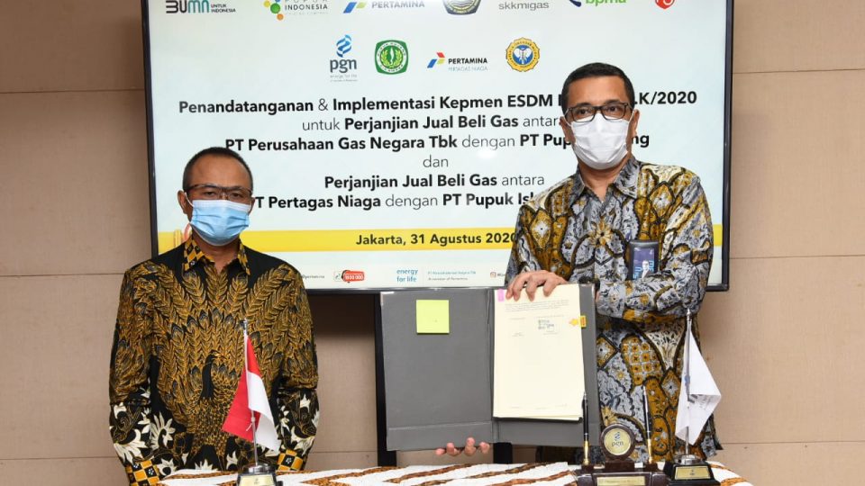PGN dan Pupuk Kujang Tandatangani PJBG Pasokan Gas hingga 2021
