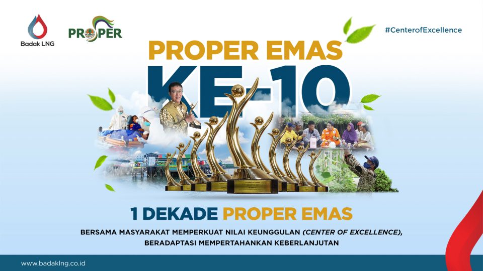 Badak LNG Raih PROPER Emas ke-10 Kali
