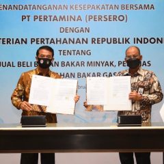 Pertamina Pasok Kebutuhan Energi Kemhan dan TNI