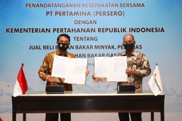 Pertamina Pasok Kebutuhan Energi Kemhan dan TNI