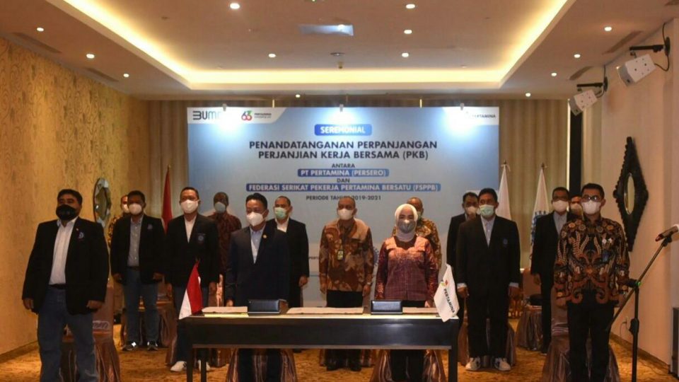 Pertamina dan Federasi Serikat Pekerja Perpanjang Perjanjian Kerja Bersama