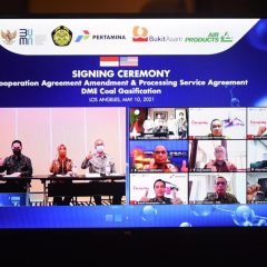 Pertamina, Bukit Asam dan Air Product Amendemen Perjanjian Pengembangan DME