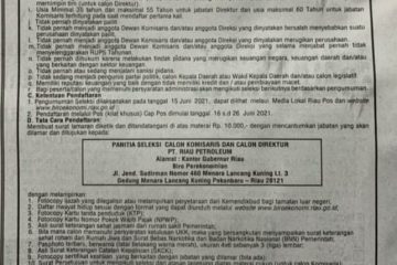 Riau Petroleum, Calon Mitra Pertamina di Blok Mulai Seleksi Komisaris dan Direksi
