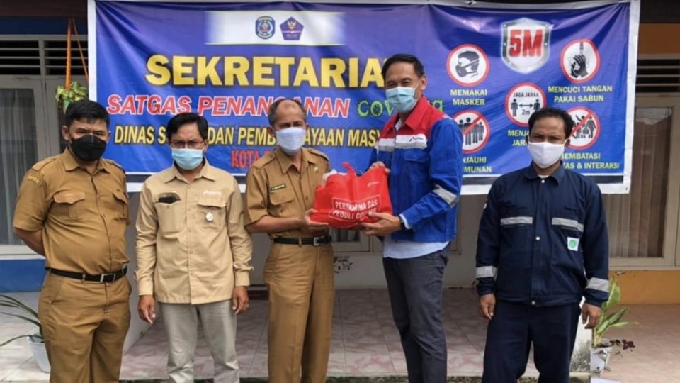 Bantu Penanganan Covid-19 di Bontang, Pertagas Salurkan Sembako dan Extra Fooding