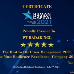 Badak LNG Raih Tiga Penghargaan dalam Human Capital on Resilience Excellence Award 2021