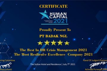 Badak LNG Raih Tiga Penghargaan dalam Human Capital on Resilience Excellence Award 2021