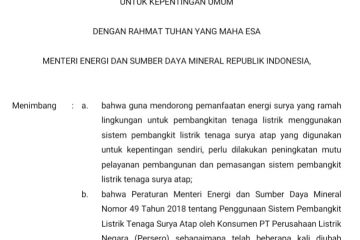 Ini Draf Permen ESDM yang Mewajibkan PLN Beli Listrik PLTS Atap 100%