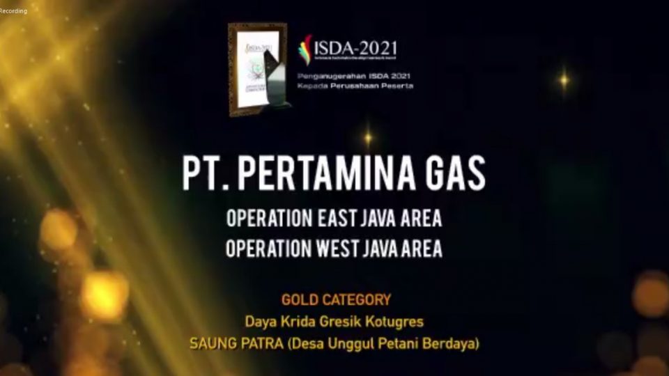 Pertagas Raih Dua Penghargaan di Indonesian SDGs Award
