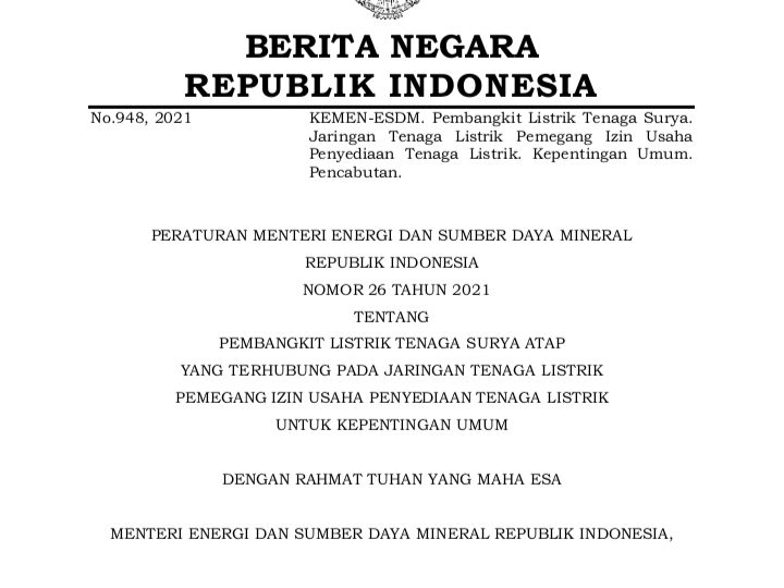 Pemerintah Terbitkan Revisi Permen PLTS Atap, Harapan Pengembangan Solar PV untuk Skala Individu dan Industri