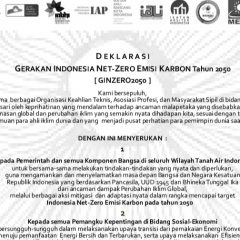 10 Organisasi Deklarasikan Gerakan Net Zero Emission Tahun 2050