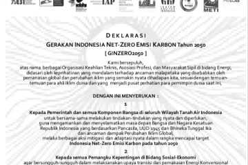 10 Organisasi Deklarasikan Gerakan Net Zero Emission Tahun 2050