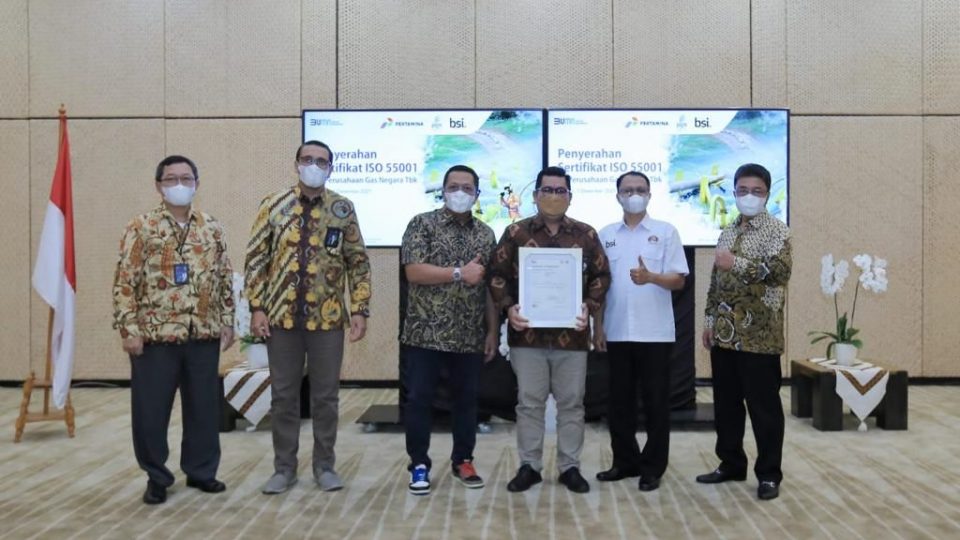 Dapatkan ISO 55001, Pengelolaan Pipa South Sumatera West Java Diakui Dunia Internasional