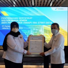 Pertagas Raih Sertifikasi SMAP ISO 37001 dari BSI Group Indonesia