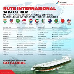 26 Kapal Pertamina International Shipping Sukses Lakukan Pelayaran Internasional