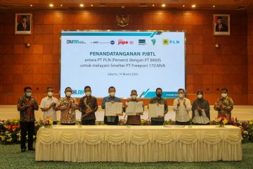 PLN Pasok Listrik 170 MVA ke Smelter Freeport Indonesia