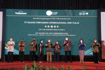 Kilang Pertamina Internasional Raih TOP Leader on CSR Commitment 2022