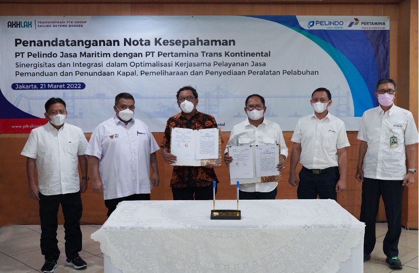 Optimalisasi Layanan Jasa Marine, Pertamina Trans Kontinental Gandeng Pelindo Jasa Maritim