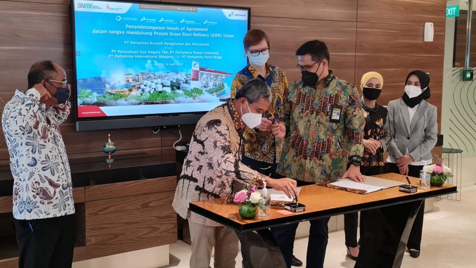 Pertamina International Shipping Teken HoA Kerja Sama dengan GRR Tuban