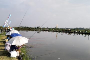 Bumdes Mitra Binaan Pertagas Gelar Lomba Memancing Resto Apung Seba