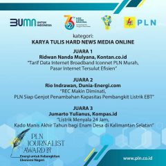 Wartawan Dunia Energi Raih Juara Kedua PLN Journalist Award