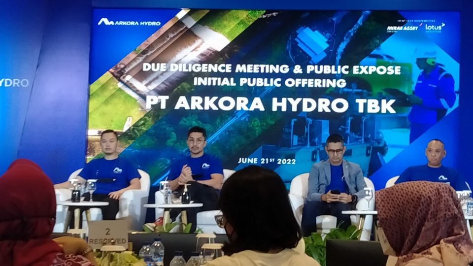 Arkora Hydro IPO Saham di Kisaran Rp286-Rp310 Per Saham