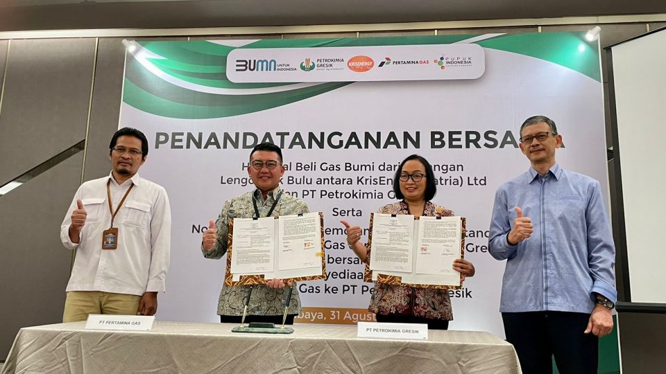 Pertagas Jalin Kerjasama Penyediaan Infrastruktur Penyaluran Gas ke Petrokimia Gresik