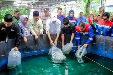 Pertagas dan Walikota Dumai Resmikan Program Budidaya Gurami