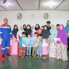 Pertagas Beri Santunan di Area Proyek Pipa Gas Senipah – Balikpapan