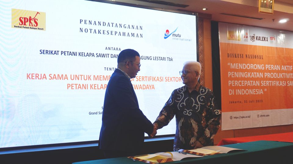 SPKS dan Mutu International Teken MOU Fasilitasi Sertifikasi Sawit Berkelanjutan