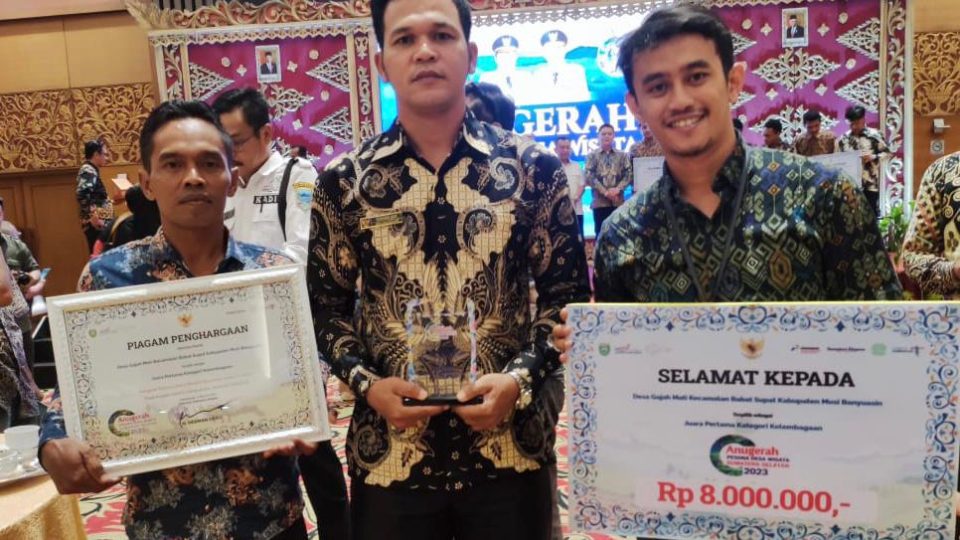 Program CSR Embung Senja Pertagas OCSA Raih Penghargaan Anugerah Pesona Desa Wisata Sumatera Selatan