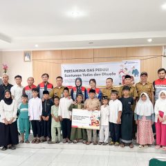 Pertagas Beri Santunan kepada Anak Yatim dan Dhuafa di Tangerang Selatan