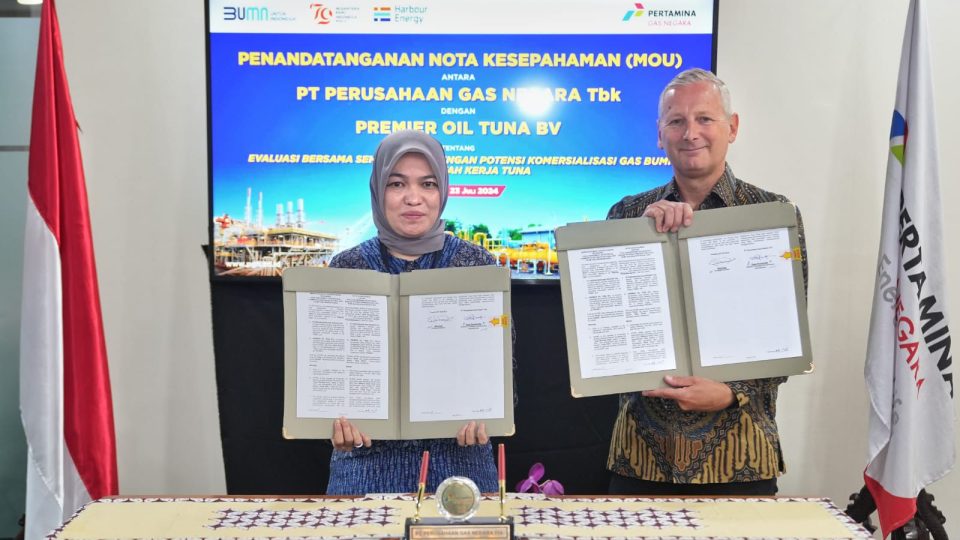 PGN dan Premier Oil Tuna Teken MoU Rencana Jual Beli Gas Blok Tuna